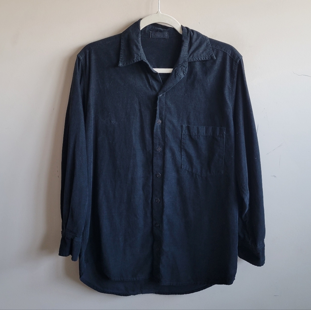 CP‎ Shades Baby Corduroy Button Down Top Black